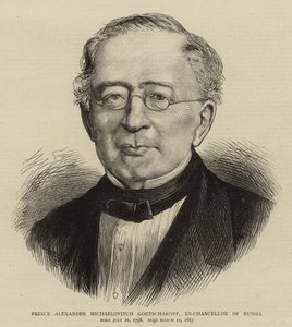 Prins Alexander Michaelovitch Gortschakoff, eks-kansler i Russland av English School